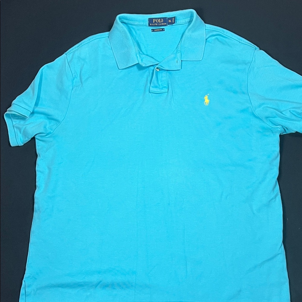 Polo by Ralph Lauren Men's Aqua Polo Shirt